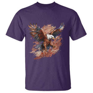 American Bald Eagle T Shirt Proud Patriotic US Pride 4th Of July TS02 Purple Printyourwear