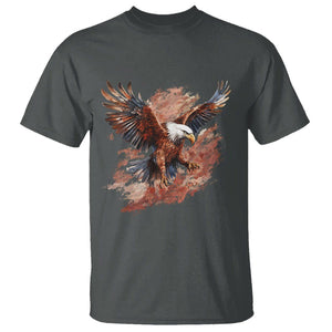 American Bald Eagle T Shirt Proud Patriotic US Pride 4th Of July TS02 Dark Heather Printyourwear