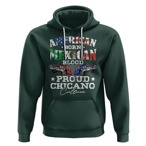 American Born Mexican Blood Proud Chicano Culture Lowrider Hoodie TS09 Dark Forest Green Printyourwear