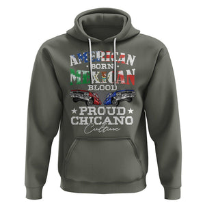 American Born Mexican Blood Proud Chicano Culture Lowrider Hoodie TS09 Military Green Printyourwear