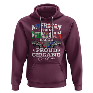 American Born Mexican Blood Proud Chicano Culture Lowrider Hoodie TS09 Maroon Printyourwear