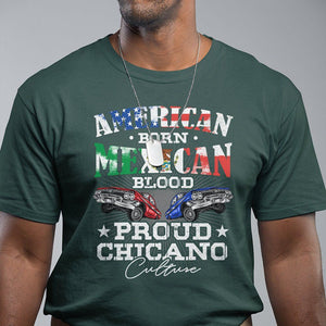 American Born Mexican Blood Proud Chicano Culture Lowrider T Shirt TS09 Dark Forest Green Printyourwear