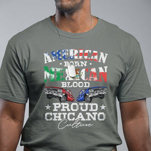 American Born Mexican Blood Proud Chicano Culture Lowrider T Shirt TS09 Military Green Printyourwear