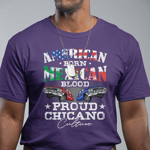 American Born Mexican Blood Proud Chicano Culture Lowrider T Shirt TS09 Purple Printyourwear