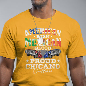 American Born Mexican Blood Proud Chicano Culture Lowrider T Shirt TS09 Gold Printyourwear