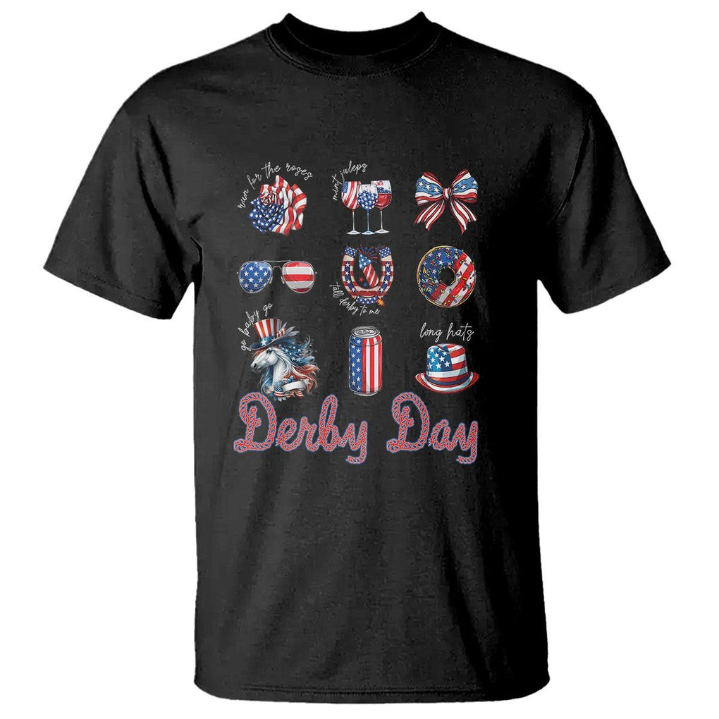 American Derby Day Horse Racing T Shirt TS09 Black Print Your Wear