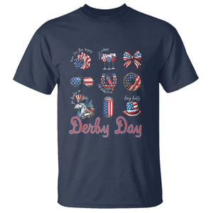 American Derby Day Horse Racing T Shirt TS09 Navy Print Your Wear