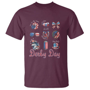 American Derby Day Horse Racing T Shirt TS09 Maroon Print Your Wear