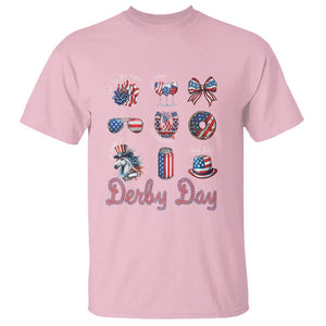 American Derby Day Horse Racing T Shirt TS09 Light Pink Print Your Wear