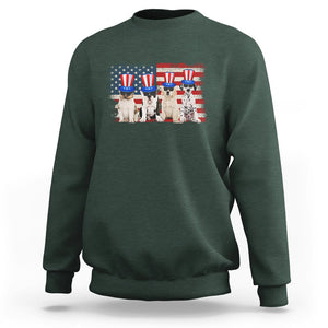 American Dog Sweatshirt Funny USA Patriotic Cat Happy 4th July Gifts for Dog Lovers TS02 Printyourwear