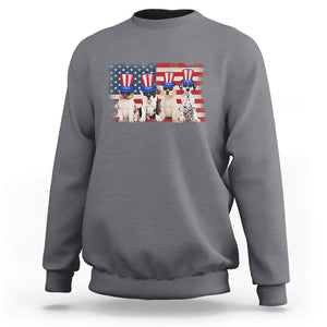 American Dog Sweatshirt Funny USA Patriotic Cat Happy 4th July Gifts for Dog Lovers TS02 Printyourwear