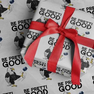 American Eagle Be Pretti Good Wrapping Paper Roll Minneapolis Support Gift TS12 White Print Your Wear
