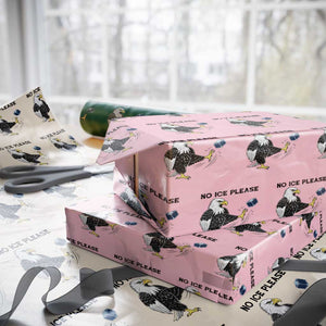 American Eagle No Ice Please Wrapping Paper Roll Minneapolis Support Gift TS12 Light Pink Print Your Wear