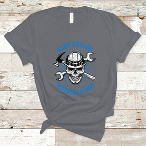 American Flag Happy Labor Day Blue Collar Working Class T Shirt TS02 Charcoal Printyourwear