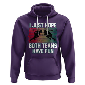 American Football Lover Hoodie Retro I Just Hope Both Teams Have Fun TS02 Purple Printyourwear