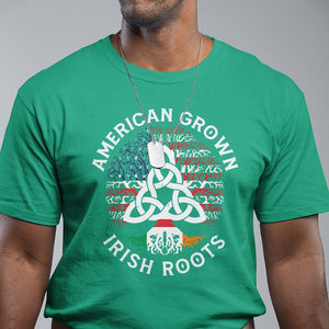 American Grown Irish Roots Ireland Flag T Shirt TS09 Irish Green Printyourwear