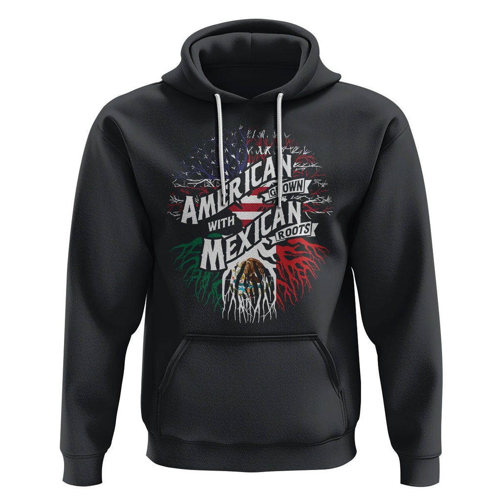 American Grown With Mexican Roots Hoodie TS09 Black Printyourwear