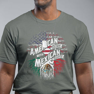 American Grown With Mexican Roots T Shirt TS09 Military Green Printyourwear