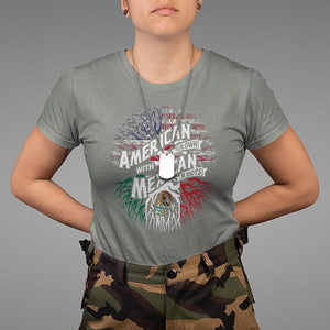 American Grown With Mexican Roots T Shirt TS09 Military Green Printyourwear