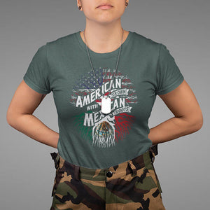 American Grown With Mexican Roots T Shirt TS09 Dark Forest Green Printyourwear