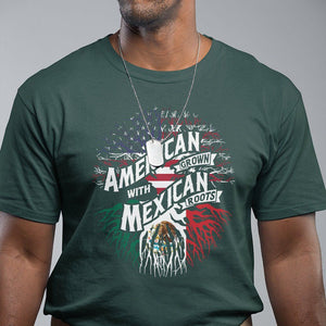 American Grown With Mexican Roots T Shirt TS09 Dark Forest Green Printyourwear