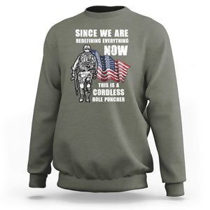 American Patriot Sweatshirt This Is A Cordless Hole Puncher US Flag Rifle TS02 Printyourwear