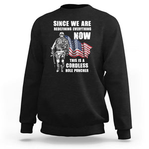 American Patriot Sweatshirt This Is A Cordless Hole Puncher US Flag Rifle TS02 Dark Heather Printyourwear