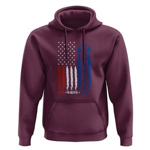 American Patriotic Hoodie 4th of July Red White And Blue US Flag TS02 Maroon Print Your Wear