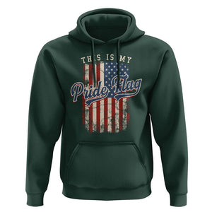 American Patriotic Hoodie This Is My Pride Flag 4th Of July TS09 Dark Forest Green Print Your Wear