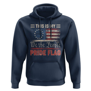 American Patriotic Hoodie This Is My Pride Flag US Flag 4th Of July TS02 Navy Print Your Wear