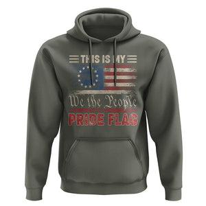 American Patriotic Hoodie This Is My Pride Flag US Flag 4th Of July TS02 Military Green Print Your Wear