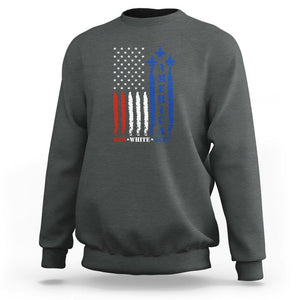 American Patriotic Sweatshirt 4th of July Red White And Blue US Flag TS02 Dark Heather Print Your Wear