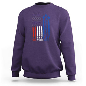 American Patriotic Sweatshirt 4th of July Red White And Blue US Flag TS02 Purple Print Your Wear