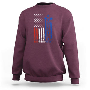 American Patriotic Sweatshirt 4th of July Red White And Blue US Flag TS02 Maroon Print Your Wear