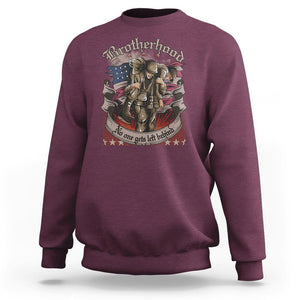 American Patriotic Sweatshirt Brotherhood No One Gets Left Behind US Flag Soldiers TS02 Printyourwear