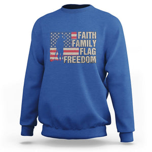 American Patriotic Sweatshirt Faith Family Flag Freedom US Flag Patriot TS02 Printyourwear