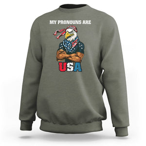 American Patriotic Sweatshirt My Pronouns Are USA TS02 Printyourwear