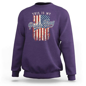 American Patriotic Sweatshirt This Is My Pride Flag 4th Of July TS09 Purple Print Your Wear