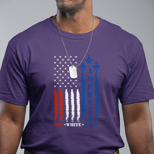 American Patriotic T Shirt 4th of July Red White And Blue US Flag TS02 Purple Print Your Wear