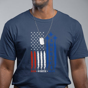 American Patriotic T Shirt 4th of July Red White And Blue US Flag TS02 Navy Print Your Wear