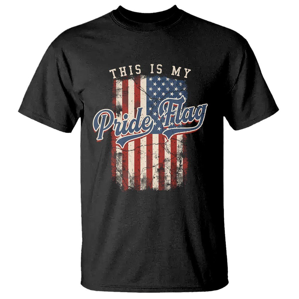 American Patriotic T Shirt This Is My Pride Flag 4th Of July TS09 Black Print Your Wear