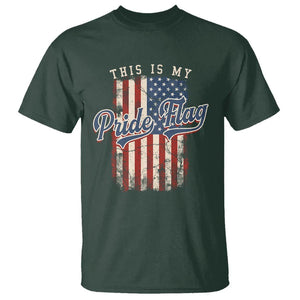 American Patriotic T Shirt This Is My Pride Flag 4th Of July TS09 Dark Forest Green Print Your Wear