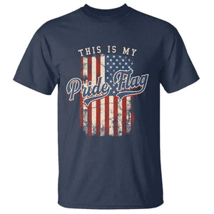 American Patriotic T Shirt This Is My Pride Flag 4th Of July TS09 Navy Print Your Wear