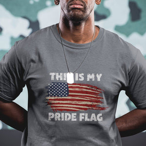 American Patriotic T Shirt This Is My Pride Flag 4th of July US Pride TS02 Charcoal Print Your Wear