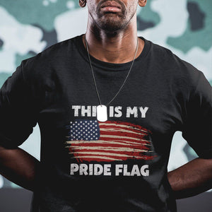 American Patriotic T Shirt This Is My Pride Flag 4th of July US Pride TS02 Black Print Your Wear