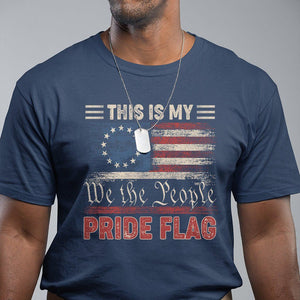 American Patriotic T Shirt This Is My Pride Flag US Flag 4th Of July TS02 Navy Print Your Wear