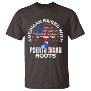 American Raised With Puerto Rican Roots T Shirt TS09 Dark Chocolate Print Your Wear