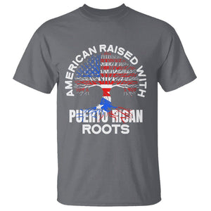 American Raised With Puerto Rican Roots T Shirt TS09 Charcoal Print Your Wear