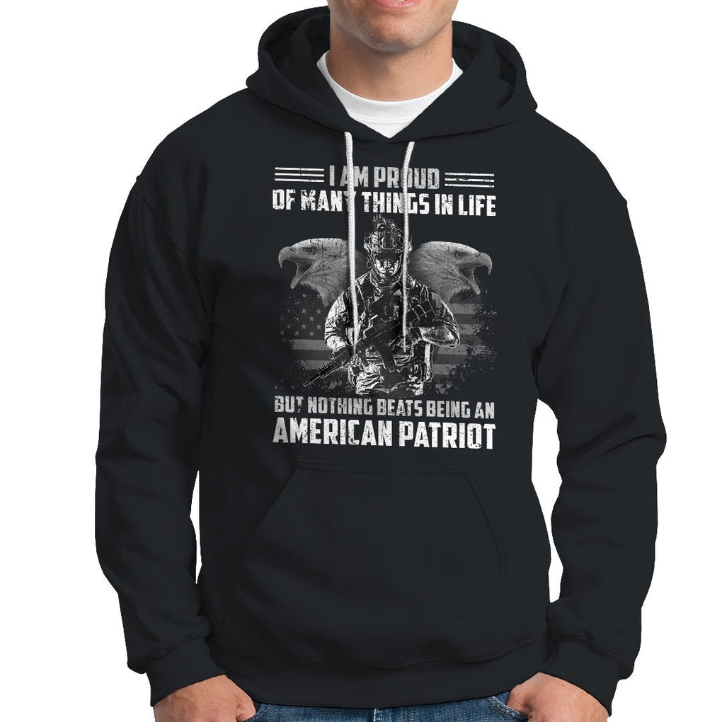 American Veteran Hoodie I Am Proud Of Many Things In Life But Nothing Beats Being An American Patriot TS02 Dark Heather Printyourwear