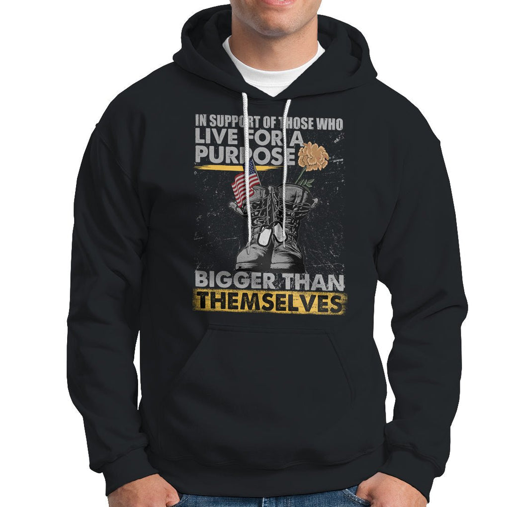 American Veteran Hoodie In Support Of Those Who Life For A Purpose Bigger Than Themselves TS02 Dark Heather Printyourwear